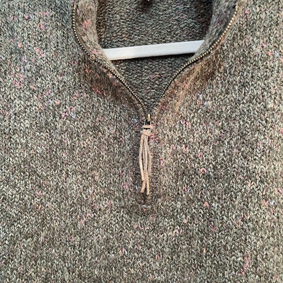 Plus size sweater, quarter zip sweater - Picture 2 of 5